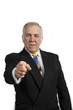 older businessman pointing