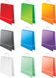 Shopping bags of different colors