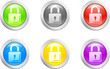 Padlock button. [Vector]