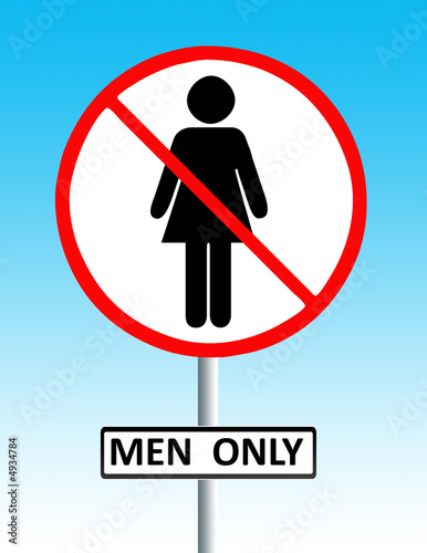 Illustration: men only sign men only sign