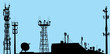 Towers, wired to wireless comm