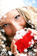 beautiful woman with a gift beautiful woman with a gift