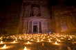 The Treasury at Petra Jordan lit at night The Treasury at Petra Jordan lit at night