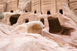 Closeup of ancient homes in Petra Jordan Closeup of ancient homes in Petra Jordan