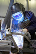 Welder welding with acetylene arc Welder welding with acetylene arc