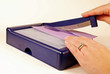 Woman Using Paper Trimmer Woman Using Paper Trimmer