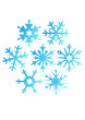 Seven blue snowflakes. Vector illustration Seven blue snowflakes. Vector illustration