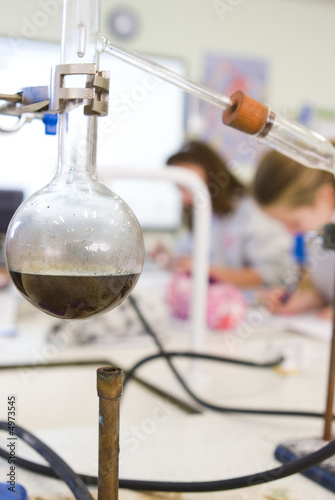 Bunsen burner in science classroom