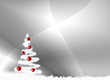 fond argent et sapin de Noël