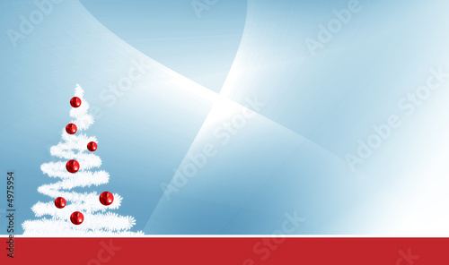 Illustration: fond bleu et sapin de Noël fond bleu et sapin de Noël