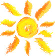Soleil effet peinture
