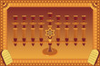 Decorative Menorah and stylized plates with 10 commandments