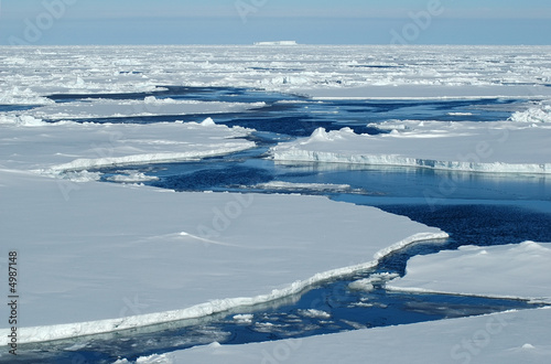 Photo: Open water with pack ice Open water with pack ice