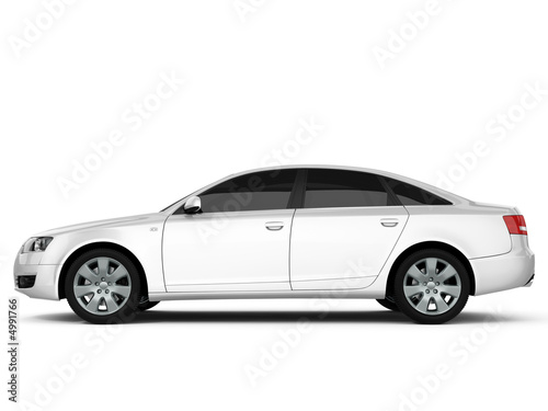 Illustration: Silvery Business-Class Car Silvery Business-Class Car