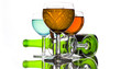 Drinks color and wine bottle