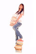 Student with books
