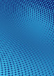 a blue background in halftone style