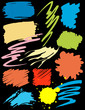 Various abstract splashes set. Vector format