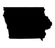 Detailed map of Iowa, USA