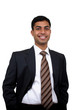 Indian business man smiling with. Clipping path available