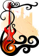 Background with a guitar