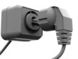 Plug and socket with symbol for internet Plug and socket with symbol for internet