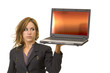 Woman with computer