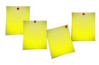 Post-it notes on white background