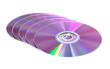 Many CD's isolated on the white background