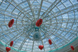 Glass dome with red hearts ballons (Minsk, Russia)