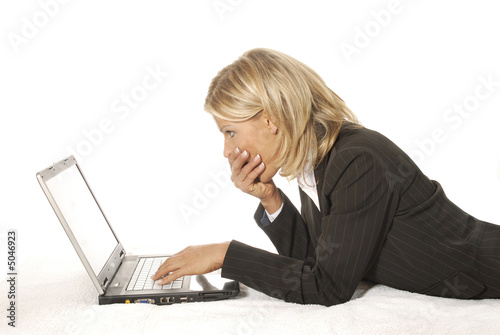 Blondine, Laptop Blondine, Laptop