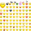 Lot de 87 smileys vectoriels, facilement modifiable
