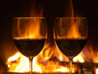 Romantic dinner for two, two glasses (close up) Romantic dinner for two, two glasses (close up)