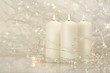 Three white candles