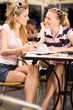 girls eating lunch