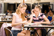girls eating lunch