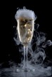 Glass of wine isolated over black background Glass of wine isolated over black background