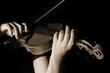 musician playing violin isolated on black musician playing violin isolated on black