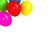 holidays card with ballons isolated on white