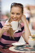 girl drinking coffee