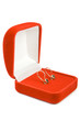 Earrings in red box.