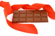 xmas chocolate gift over white background