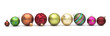 Row of Christmas baubles