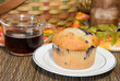 Photo: Blueberry muffin and coffee Blueberry muffin and coffee
