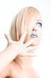 Blaue Augen und Lippen 8