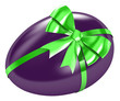 Easter egg with satin bow