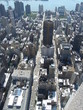 Blick von wolkenkratzer auf halbinsel manhattan in new york