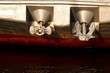 Two anchors of the river ship