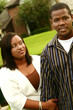 African American Couple Have A Fight After Walking