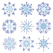 snowflakes on a white background. snowflakes on a white background.